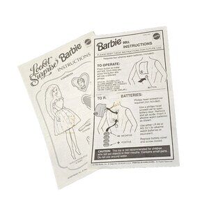 1993 Barbie Locket Surprise Doll Ephemera Booklet Directions Mattel 1994